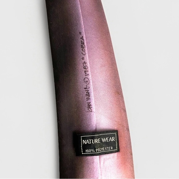 Vintage John Wang Nature Wear Men Tie Rare 87 Cobra Design Handmade Collectable - Picture 2 of 4